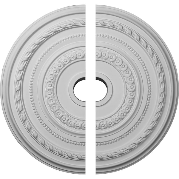 Ekena Millwork Cole Ceiling Medallion, Two Piece (Fits Canopies up to 9 1/8"), 25 3/8"OD x 3 3/8"ID x 1 3/8"P CM25CO2 - main